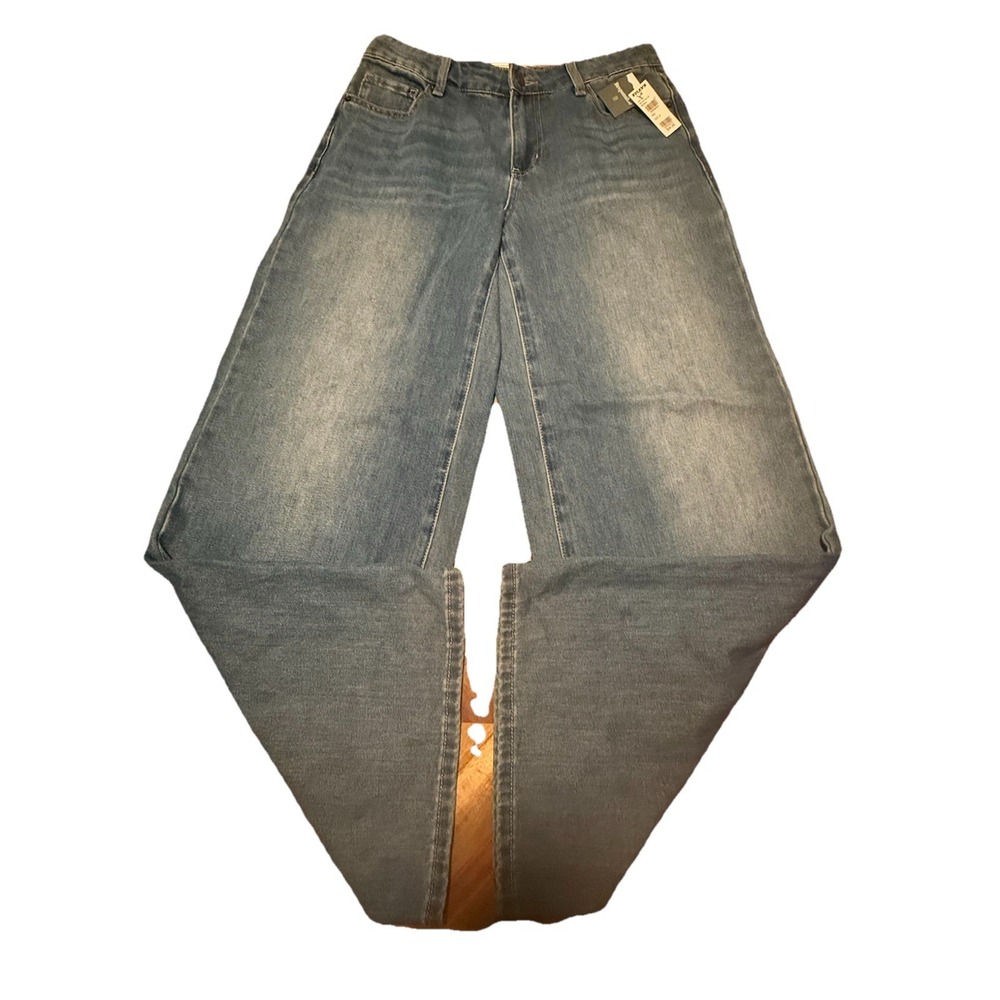 RSQ Women's Denim Jeans Wide Leg Mid Rise Cotton Blend Size 27‎ NWT Medium Wash